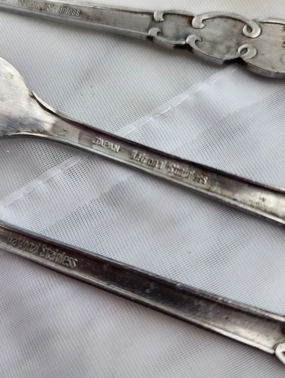 5 Pcs Vintage Flatware Lot Retired Nancy Pattern National Stainless Japan Floral